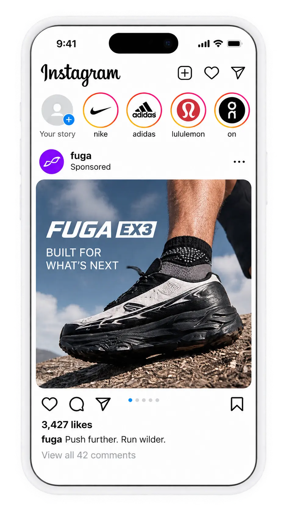 Instagram ad creative mockup